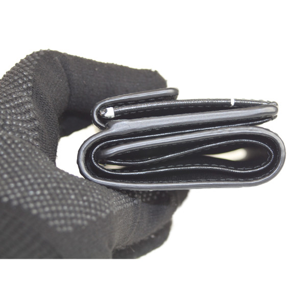 Balenciaga Mini Trifold Wallet Leather Black White - Picture 3 of 8